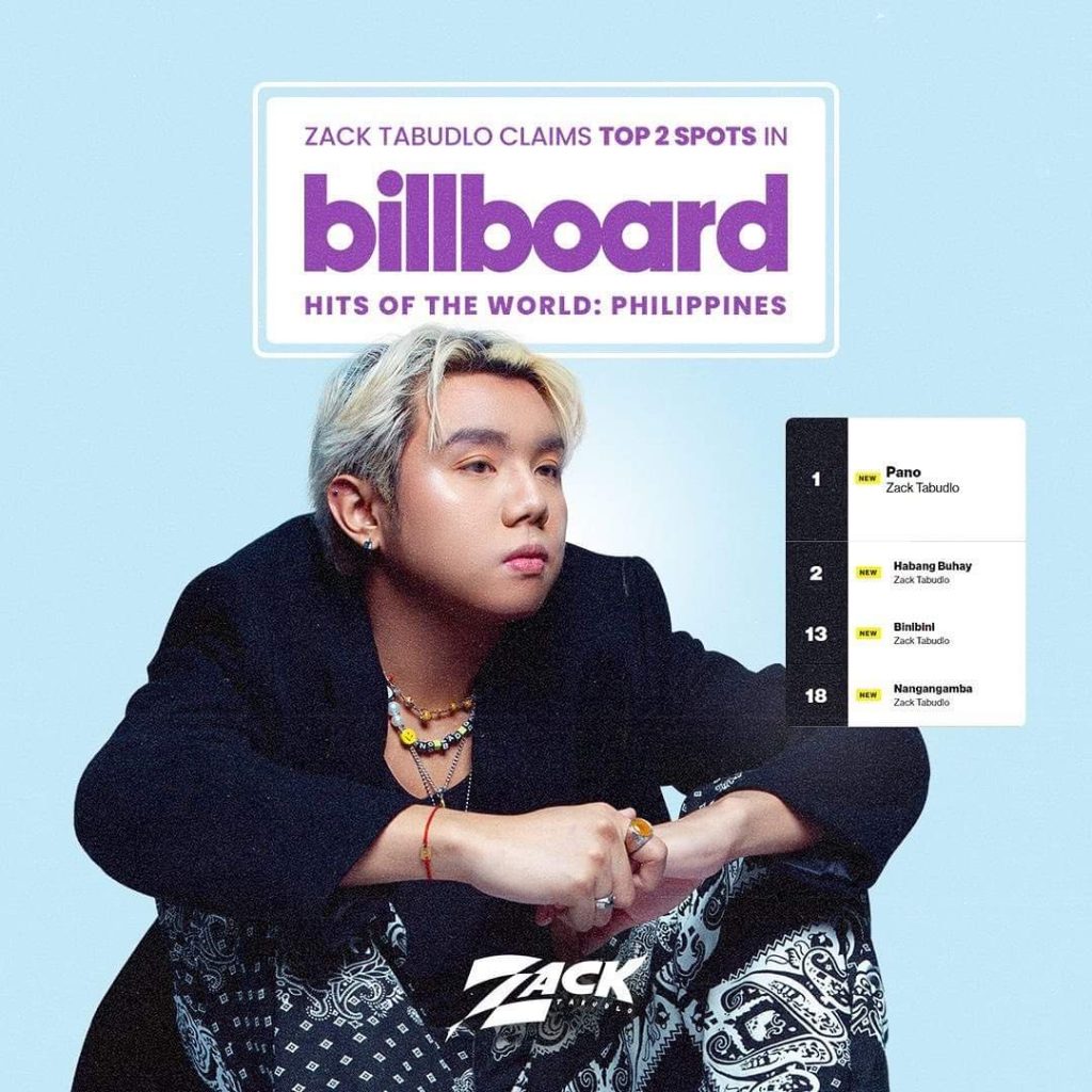 Zack Tabudlo Billboard